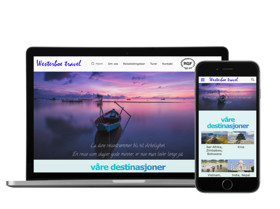 Eksempel på nettside mellom kr 25 000 og kr 50 000